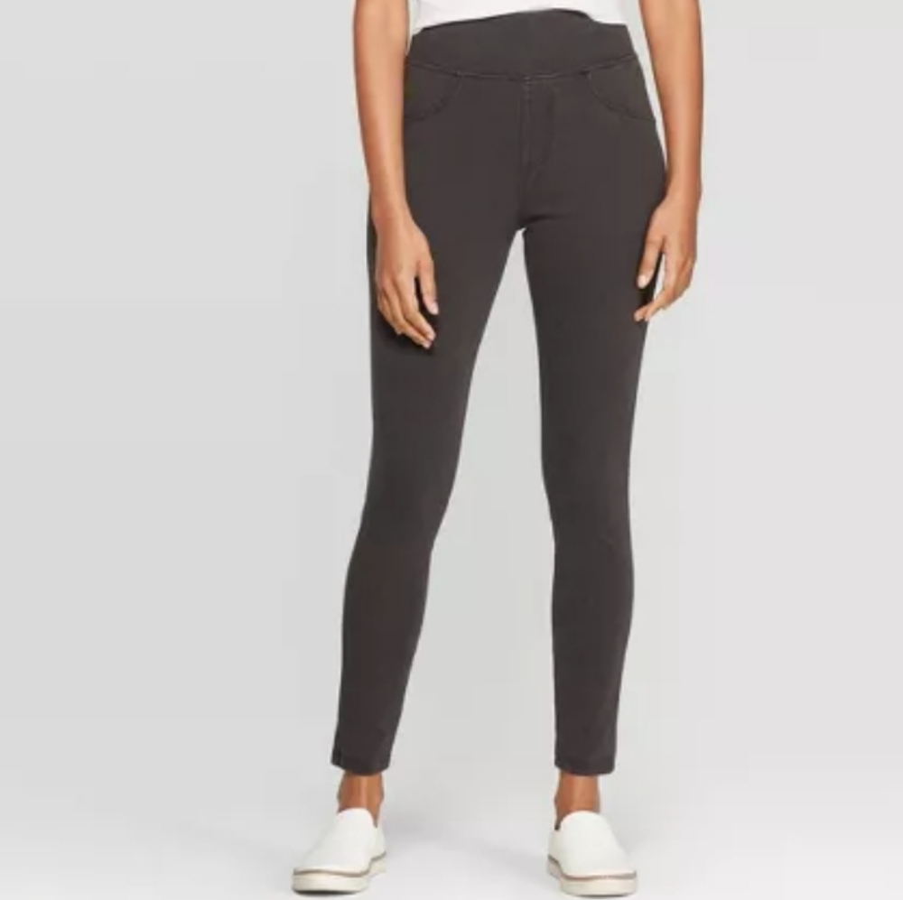 A New Day Women's High Waisted Dark Gray Jeggings Size Small